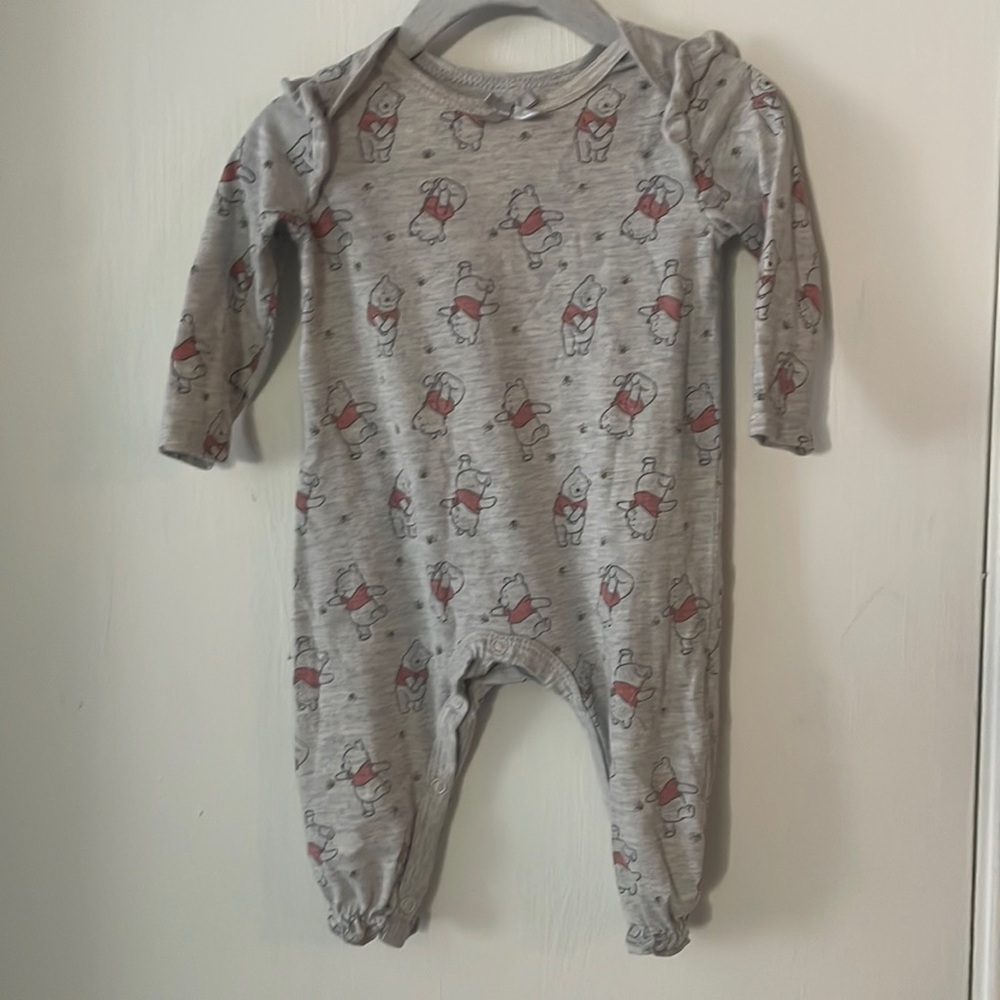 Disney Baby Winnie the Pooh Print One piece with Snap Buttons